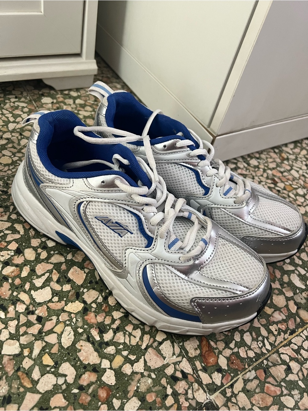 Avia Blue and White Women's Athletic Shoes